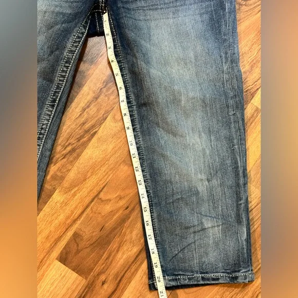 Signature Miss Me Women's Blue Embellished Capri - Picture 10 of 14